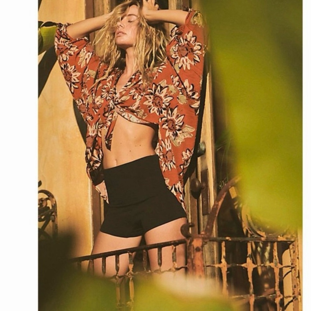 Free People Floral Print Blouse